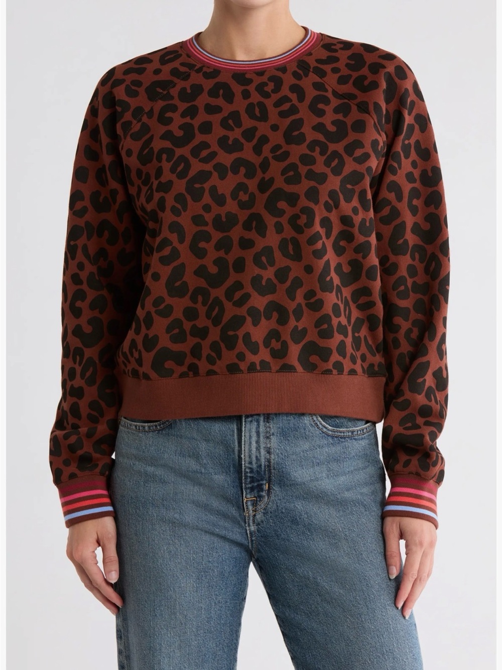 Marine Layer Anytime Leopard Print Sweatshirt